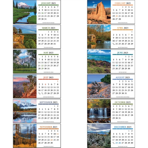 Scenic America® Desk Tent Calendar