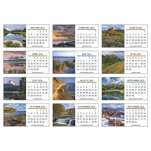 Scenic America® Desk Tent Calendar