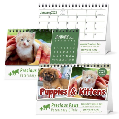 Puppies & Kittens Desk 2023 Calendar