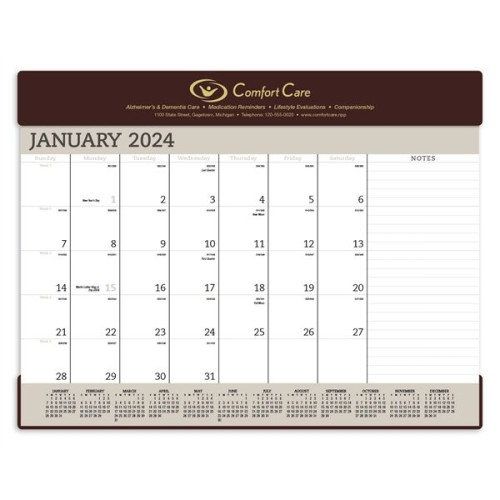 Triumph® Calendars Vinyl Desk Pad