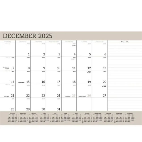 Triumph® Calendars Vinyl Desk Pad