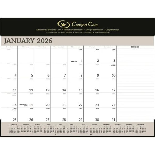 Triumph® Calendars Vinyl Desk Pad