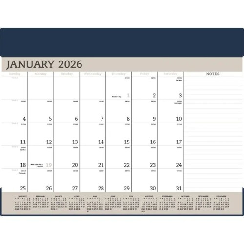 Triumph® Calendars Vinyl Desk Pad