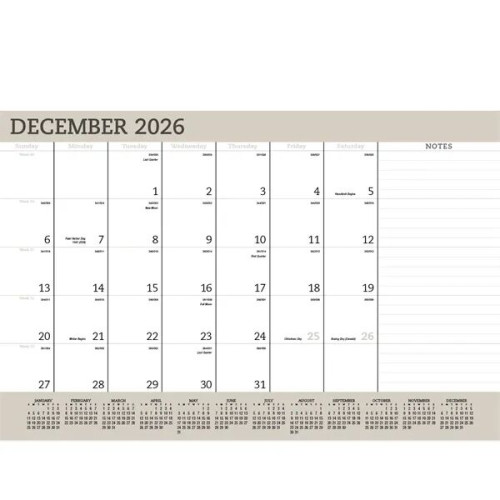 Triumph® Calendars Vinyl Desk Pad