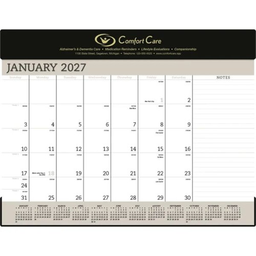 Triumph® Calendars Vinyl Desk Pad