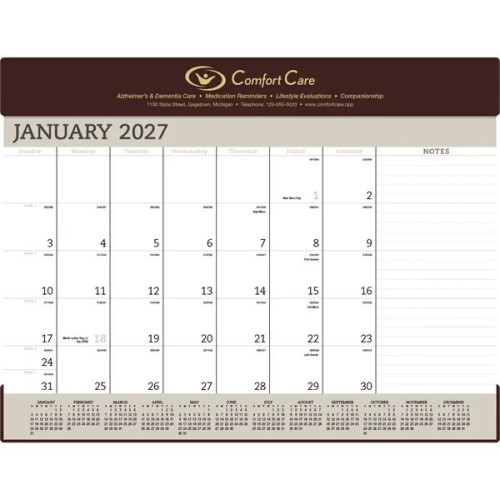 Triumph® Calendars Vinyl Desk Pad