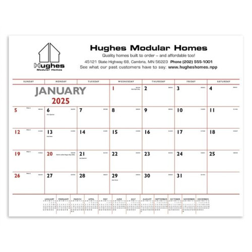 Triumph® Calendars Red & Black Desk Pad