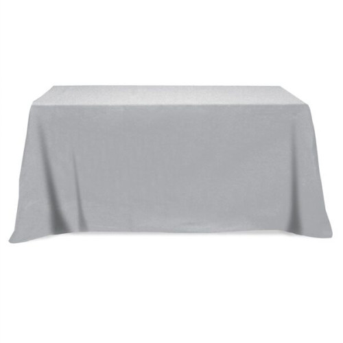 Flat Poly/Cotton 4-sided Table Cover - fits 6' standard t...
