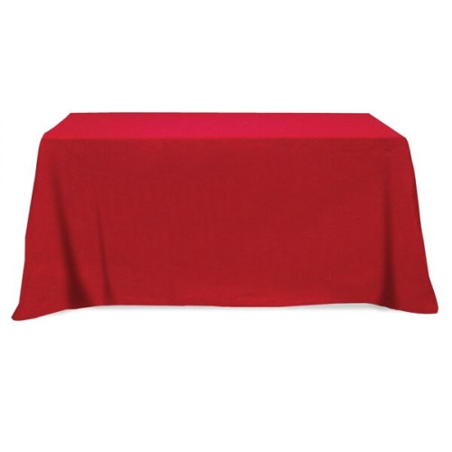 Flat Poly/Cotton 4-sided Table Cover - fits 6' standard t...