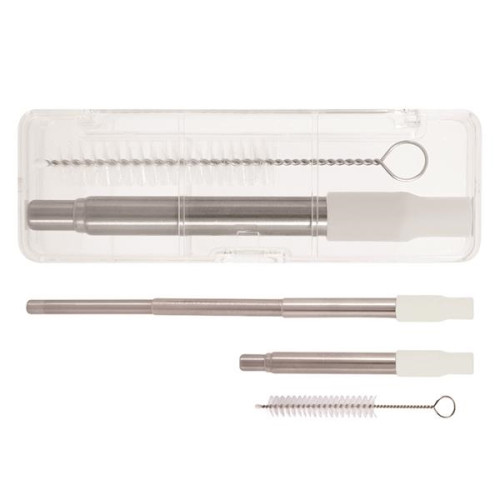 Hurley Collapsible Stainless Steel Straw In Travel Case