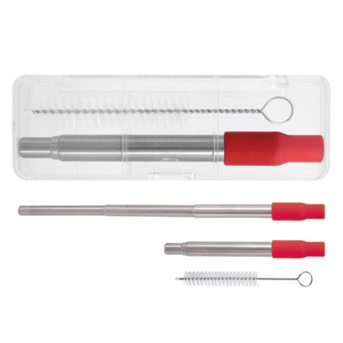 Hurley Collapsible Stainless Steel Straw In Travel Case