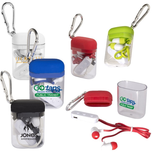 Budget Wireless Earbuds In Carabiner Case