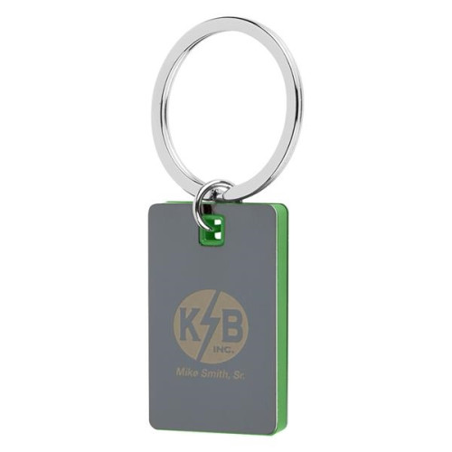 Color Block Mirrored Key Tag