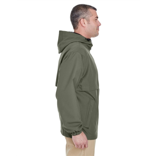 Adult Microfiber Full-Zip Hooded Jacket