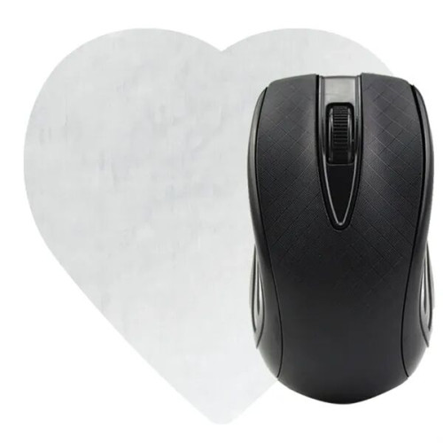 Heart Shaped Computer Mouse Pad - Dye Sublimated