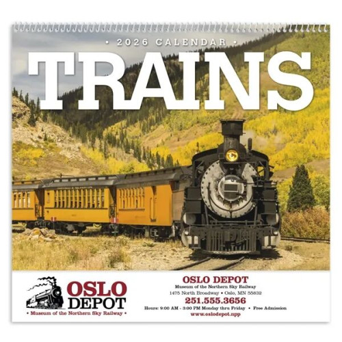 Triumph® Calendars Trains Calendar