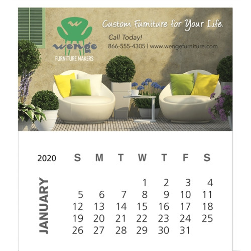 Business Card Magnet with 12-Sheet Calendar