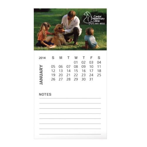 Business Card Magnet with 12-Sheet Calendar