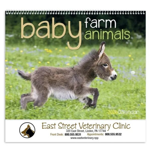 Good Value™ Baby Farm Animals - Spiral Calendar