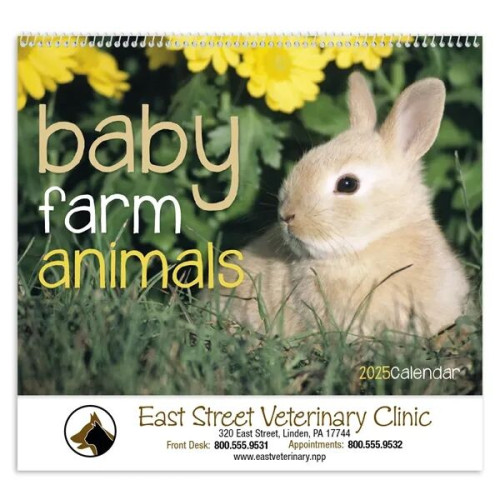Good Value™ Baby Farm Animals - Spiral Calendar