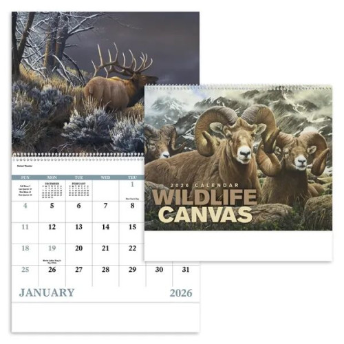 Good Value™ Wildlife Canvas - Spiral Calendar