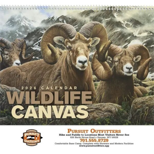 Good Value™ Wildlife Canvas - Spiral Calendar