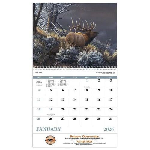 Good Value™ Wildlife Canvas - Spiral Calendar