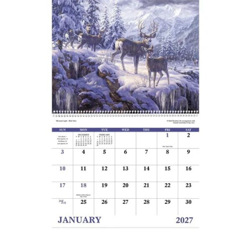 Good Value™ Wildlife Canvas - Spiral Calendar