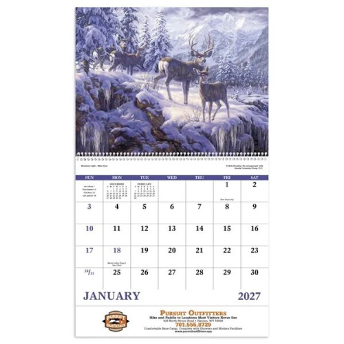 Good Value™ Wildlife Canvas - Spiral Calendar