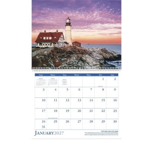 Triumph® Calendars Lighthouses Calendar
