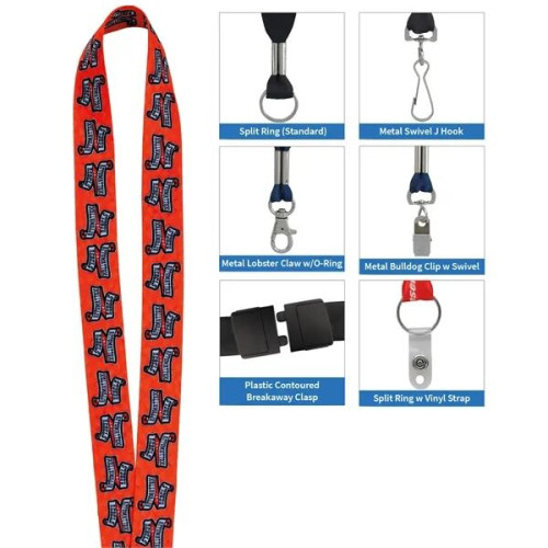 1" 'Fine Print' Lanyard