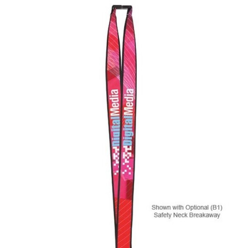 3/4" Polyester Lanyard with Ribbon (Heat Transfer)