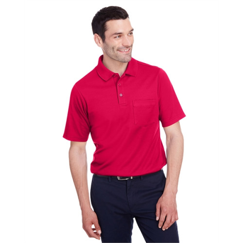 Men's CrownLux Performance™ Plaited Polo with Pocket