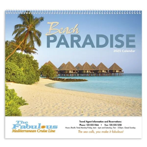 Good Value™ Beach Paradise - Spiral Calendar