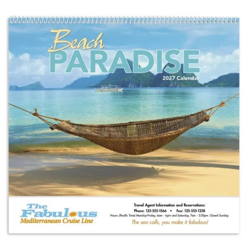 Good Value™ Beach Paradise - Spiral Calendar