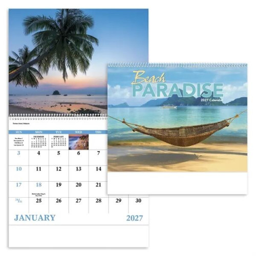 Good Value™ Beach Paradise - Spiral Calendar
