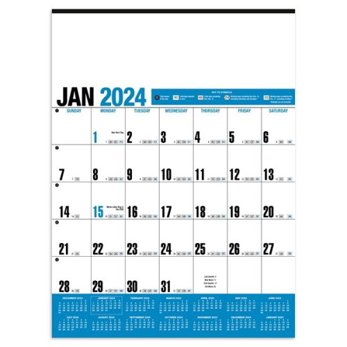 Yearly Record® Blue Calendar