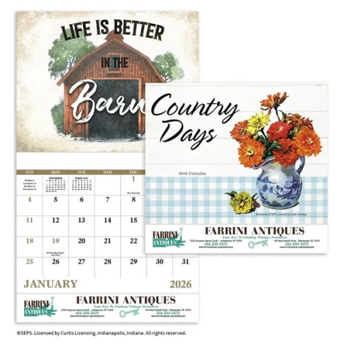Good Value™ Country Days - Stapled Calendar