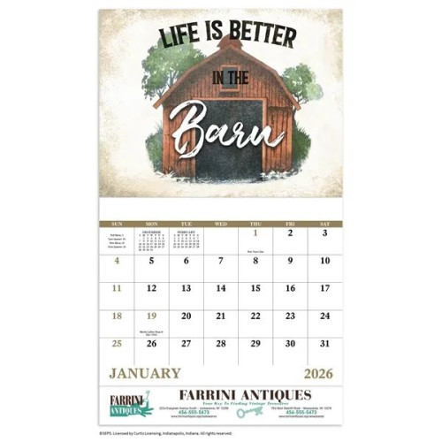 Good Value™ Country Days - Stapled Calendar