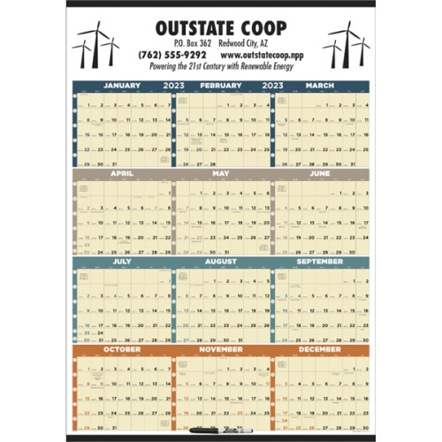 Time Management Span-A-Year (Laminated w/Marker)