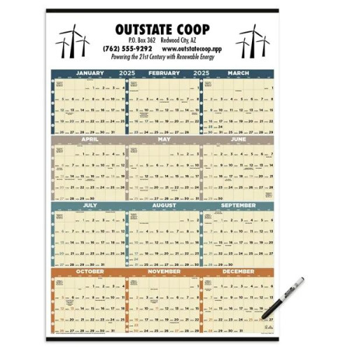 Time Management Span-A-Year (Laminated w/Marker)
