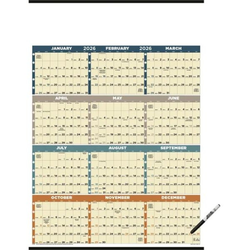 Triumph® Calendars Time Management Span-A-Year (Laminated...