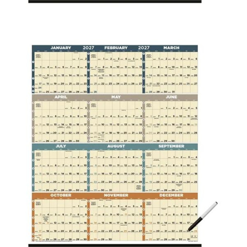 Triumph® Calendars Time Management Span-A-Year (Laminated...
