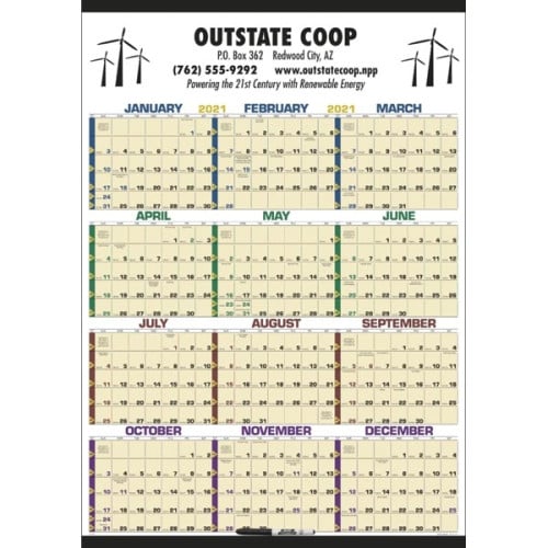 Time Management Span-A-Year (Laminated w/Marker)