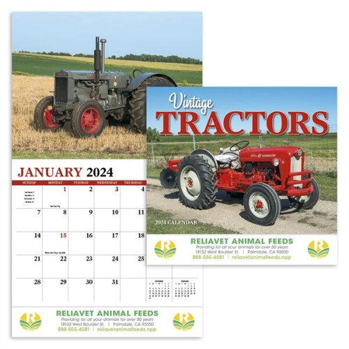 Vintage Tractors Appointment Calendar - Stapled