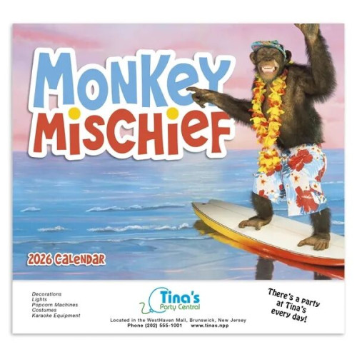 Good Value™ Monkey Mischief - Stapled Calendar