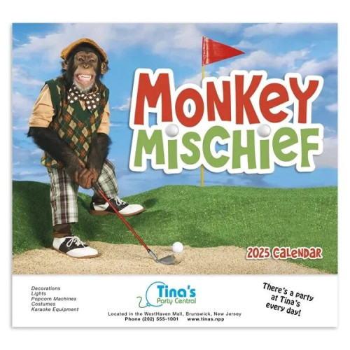 Good Value™ Monkey Mischief - Stapled Calendar