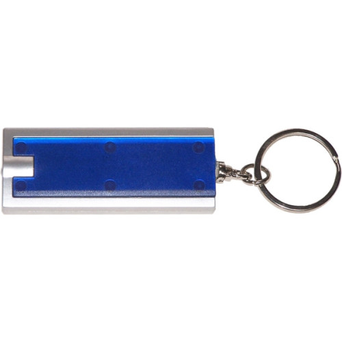 Slim rectangular flashlight swivel keychain