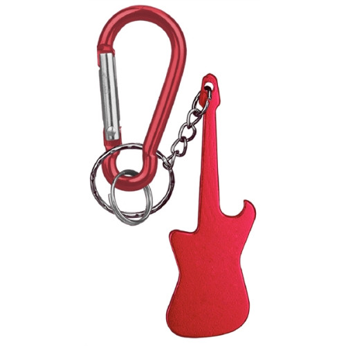 Guitar Shaped Bottle Opener Key Holder and Carabiner