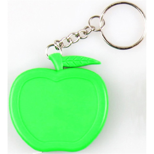 Apple shape tape measure key chain